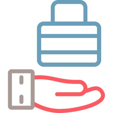 hand holding a credit card with a shopping bag