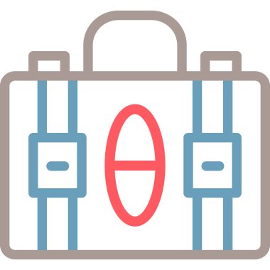 Çanta. Web simgesi basit illüstrasyon