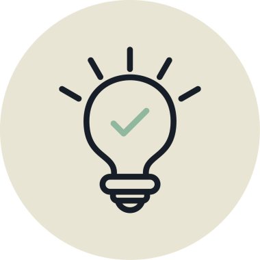 Ampul Simgesi, Vektör illüstrasyonu