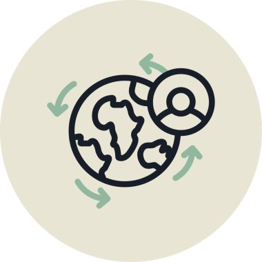 Küresel Isınma simgesi vektör çizimi