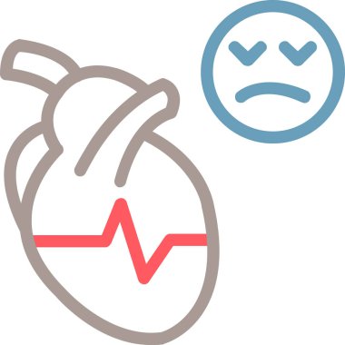 Kalp. Web simgesi basit illüstrasyon