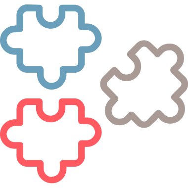 Dört renkli düz simge seti