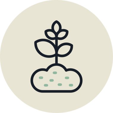 Bir çiçek simgesinin vektör illüstrasyonu