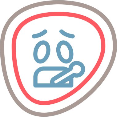 Bir yüz simgesinin vektör illüstrasyonu