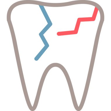 diş simgesi vektör illüstrasyonu