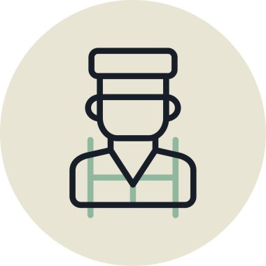 Doktor. Web simgesi basit illüstrasyon