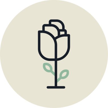 çiçek simgesi vektör illüstrasyonu