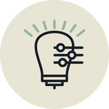 ampul simgesi vektör illüstrasyonu