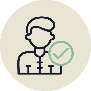 Moda Biçimli Avatar Simgesi İzole Arkaplan