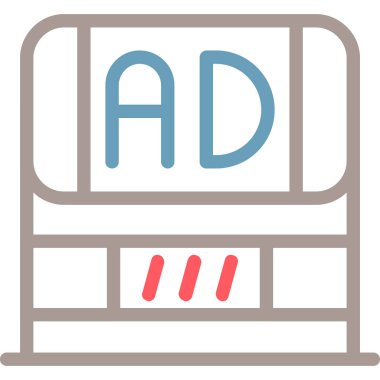 reklam pazarlama reklam simgesi ana hatları biçiminde