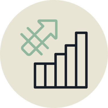 İş ve finans simgesinin vektör illüstrasyonu
