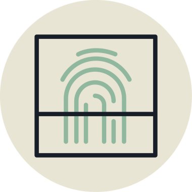 parmak izi ikonu vektör illüstrasyonu