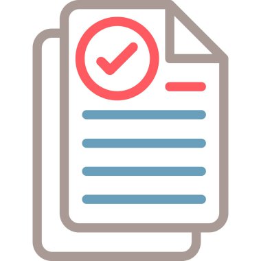 İşaretleme simgesi vektör illüstrasyonunu kontrol et