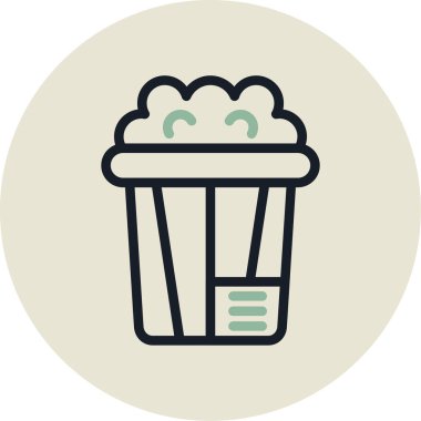 patlamış mısır ikonu vektör illüstrasyonu