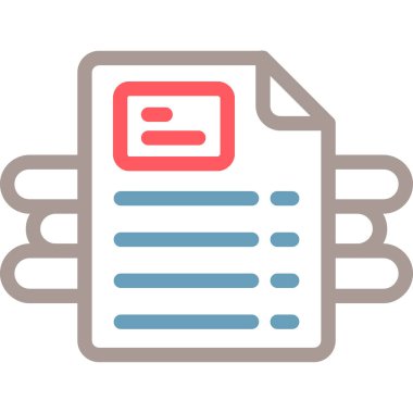 belge simgesi vektör illüstrasyonu