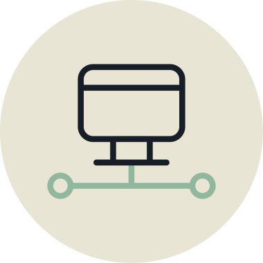 Ofis simgesinin vektör illüstrasyonu