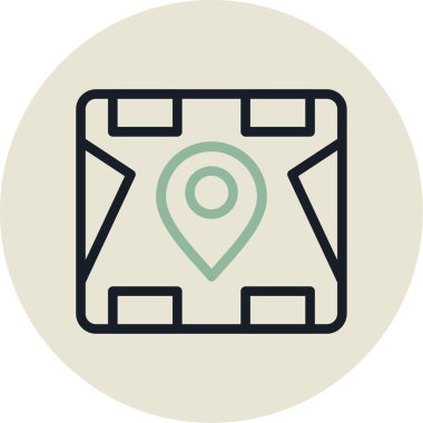 Vektör konumu simge illüstrasyonu