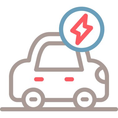 elektrik dolgu vektörü simgesi