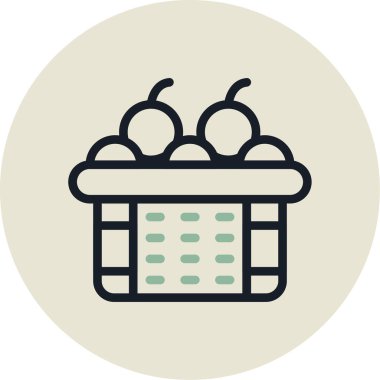 Sepet. Web simgesi basit illüstrasyon