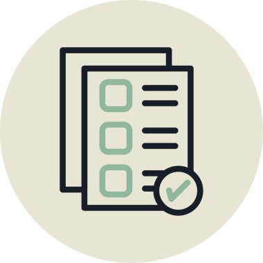 Kontrol listesi. Web simgesi basit illüstrasyon