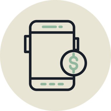 Dolar vektör simgesi modern basit tasarım illüstrasyonu