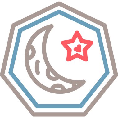 Ay. Web simgesi basit illüstrasyon