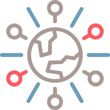 Seo simgesinin vektör illüstrasyonu