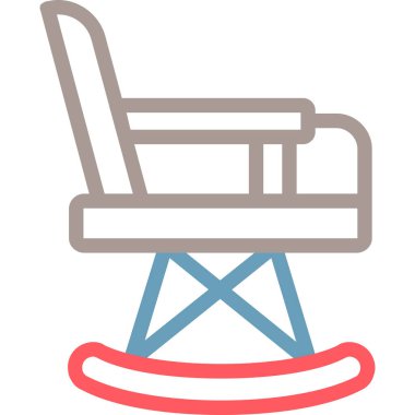 Sandalye. Web simgesi basit illüstrasyon