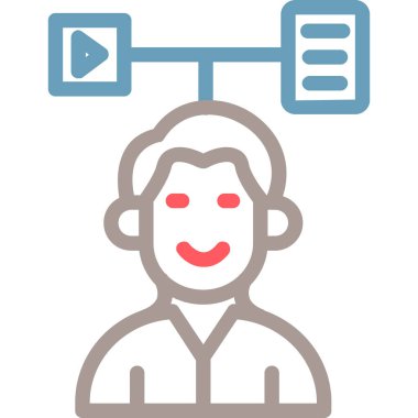 avatar. Web simgesi basit illüstrasyon