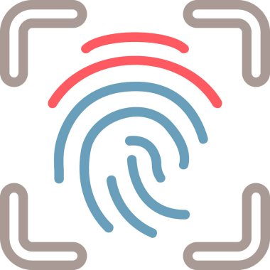 parmak izi ikonu vektör illüstrasyonu