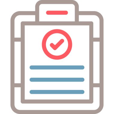 Kontrol listesi. Web simgesi basit illüstrasyon