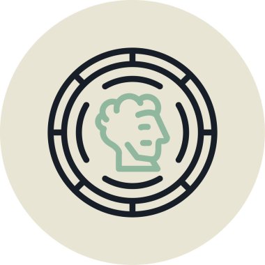 Bir insan kafası simgesinin vektör illüstrasyonu