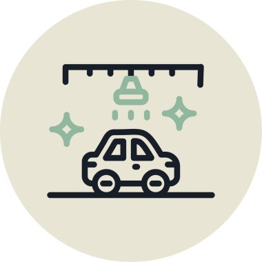 araba yıkama vektör simgesi modern basit tasarım