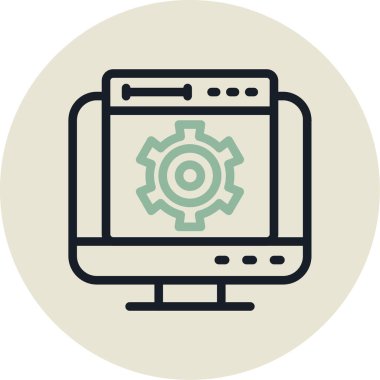 seo modern simgesinin vektör illüstrasyonu