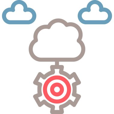 bulut hesaplama vektörü simgesi