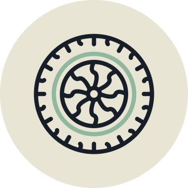 Tekerlek. vektör illüstrasyonu