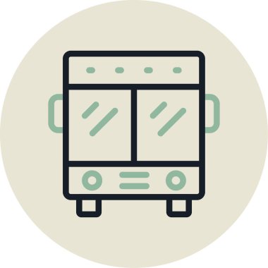 Otobüs. Web simgesi basit illüstrasyon