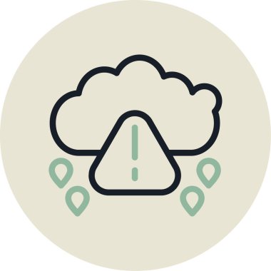 Bulut simgesi vektör illüstrasyonu