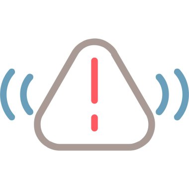 Dikkat dikkat tehlike simgesi doldurulmuş ana hat biçiminde