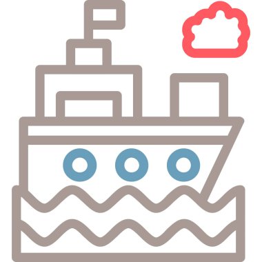 gemi web simgesi basit tasarım