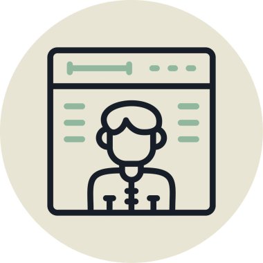 Ağ simgesi. Basit resimleme