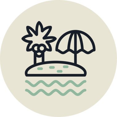 Yaz ikonu. Vektör illüstrasyonu