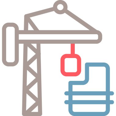 Vinç simgesi, vektör illüstrasyonu