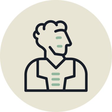 Avatar Adam simgesi. vektör illüstrasyonu