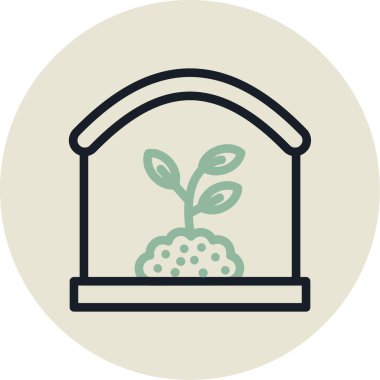 Bitki simgesinin vektör illüstrasyonu