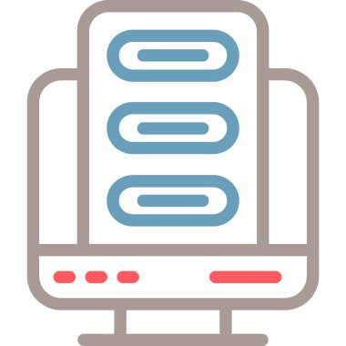 Sunucu. Web simgesi basit illüstrasyon