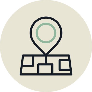 konum pin simgesi vektör illüstrasyonu