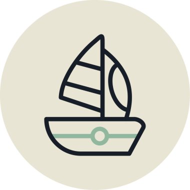 Tekne ikonu. Vektör illüstrasyonu