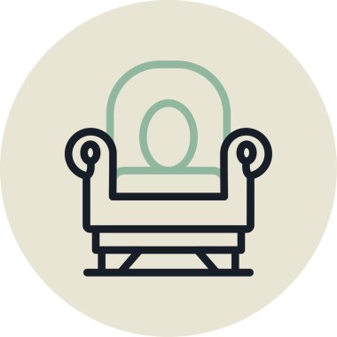 sandalye, ağ simgesi, illüstrasyon