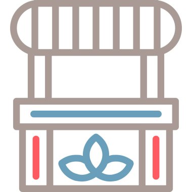 Mutfak web simgesi, vektör illüstrasyonu